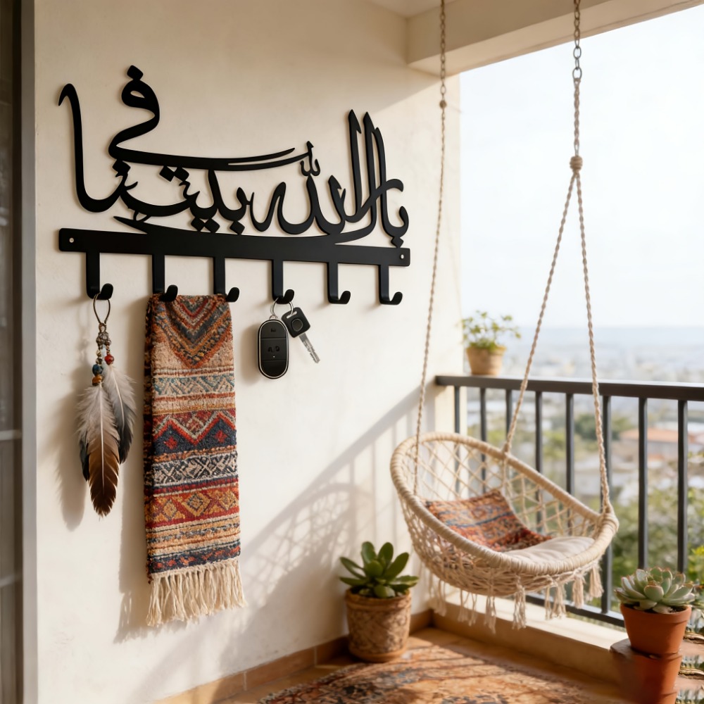 Art Craft Bar - CIFBUY Islamische Metall-Wandkunst, Schlüsselhalter, wasserdicht, langlebig,