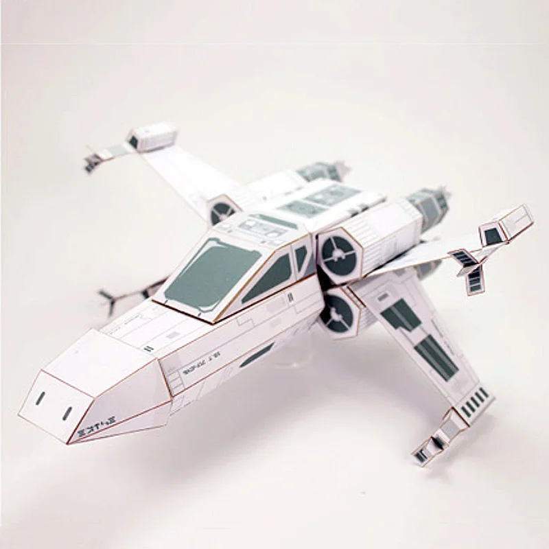 Art Craft Cardboard - X-WING Fighter Weißes Papiermodell Mini 3D