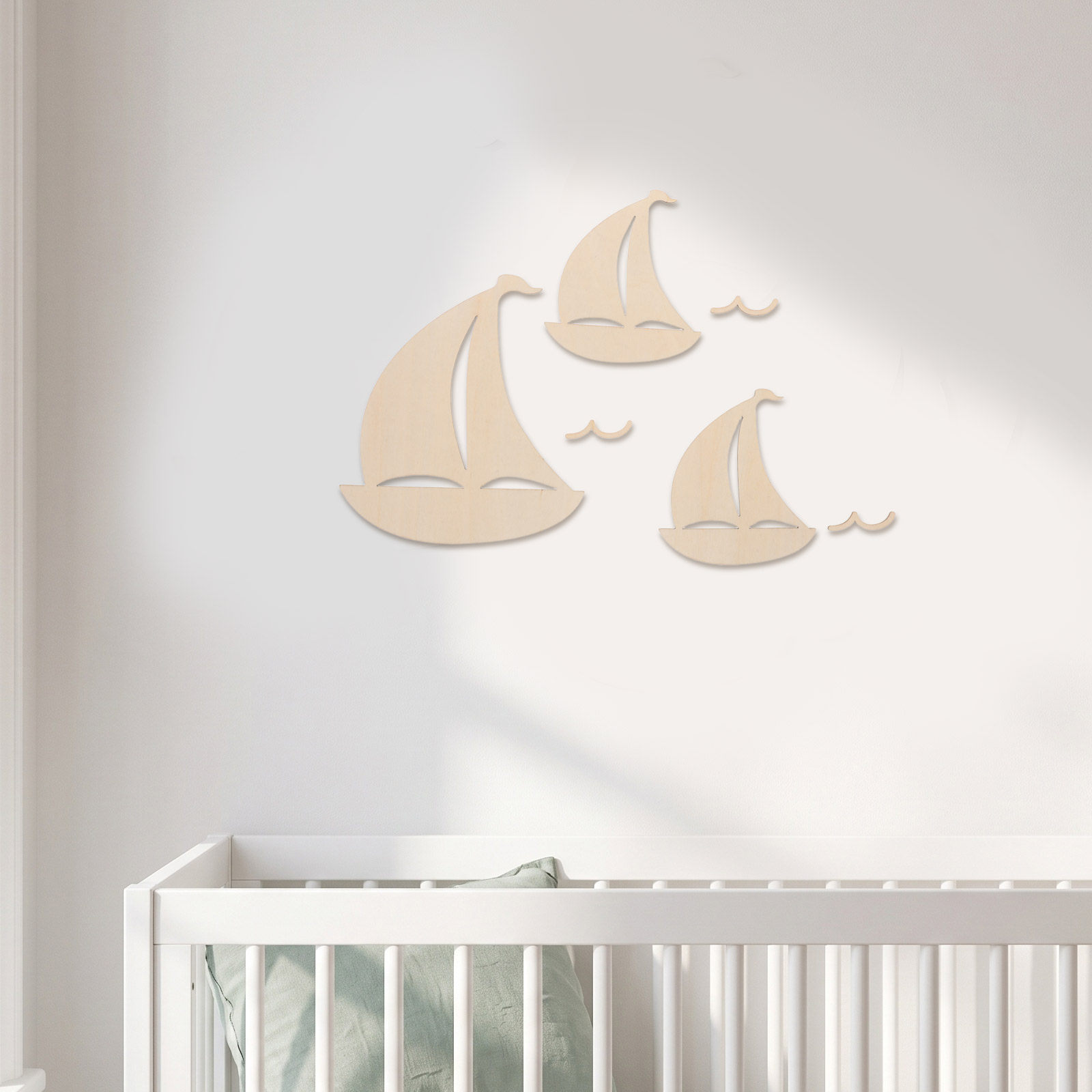6 Stück Holz-Segelboot-Ausschn – Art And Craft For Nursery Bewertung und Preis