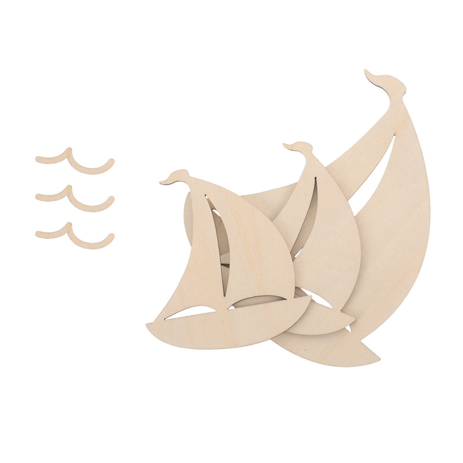6 Stück Holz-Segelboot-Ausschn – Art And Craft For Nursery Bewertung und Preis