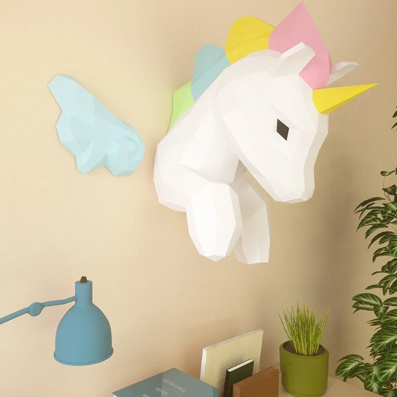 Regenbogen-Einhorn-Tier-Wandde – Art Craft Cardboard Bewertung und Preis