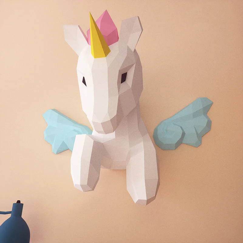 Regenbogen-Einhorn-Tier-Wandde – Art Craft Cardboard Bewertung und Preis