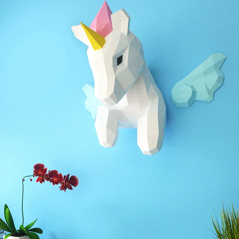 Regenbogen-Einhorn-Tier-Wandde – Art Craft Cardboard Bewertung und Preis
