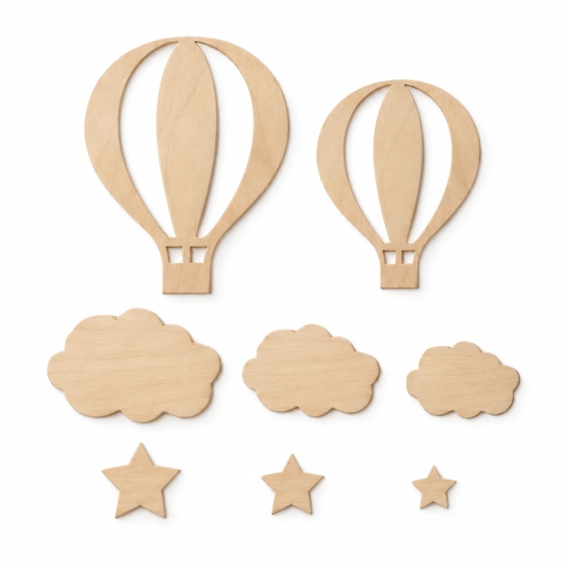 13-teiliges Holz-Wanddekor-Set – Art And Craft For Nursery Bewertung und Preis