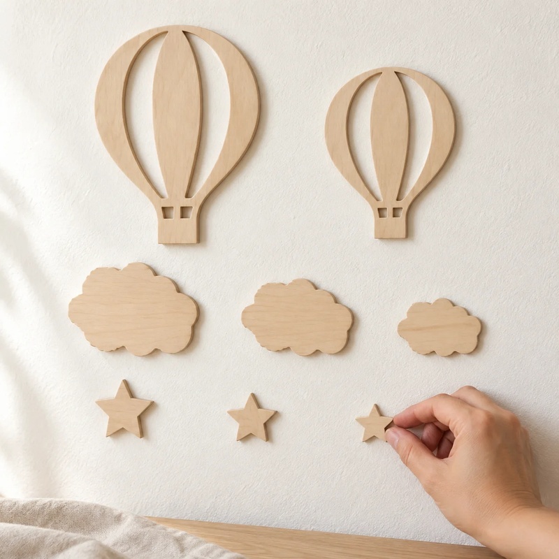 13-teiliges Holz-Wanddekor-Set – Art And Craft For Nursery Bewertung und Preis