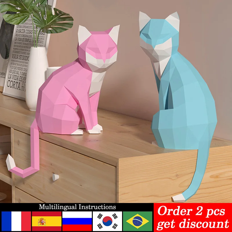1 Paar Liebhaber Katze Tier De – Art Craft Cardboard Bewertung und Preis