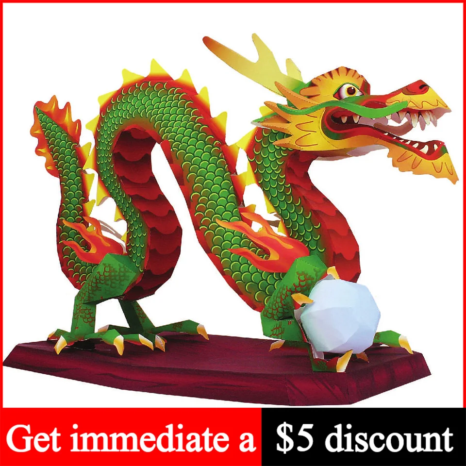 Chinesischer Drache Loong, han – Art Craft Cardboard Bewertung und Preis