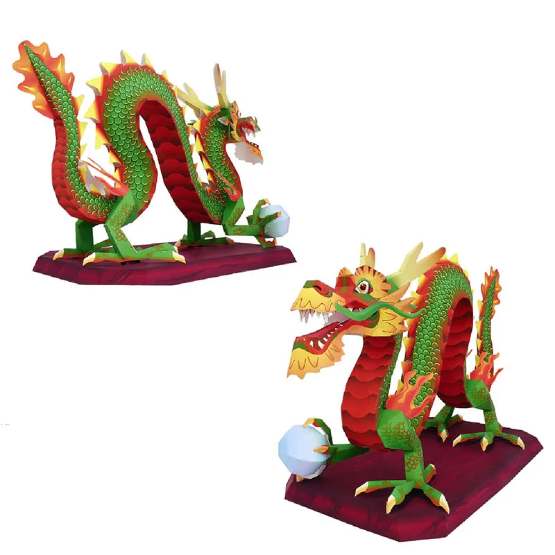 Chinesischer Drache Loong, han – Art Craft Cardboard Bewertung und Preis